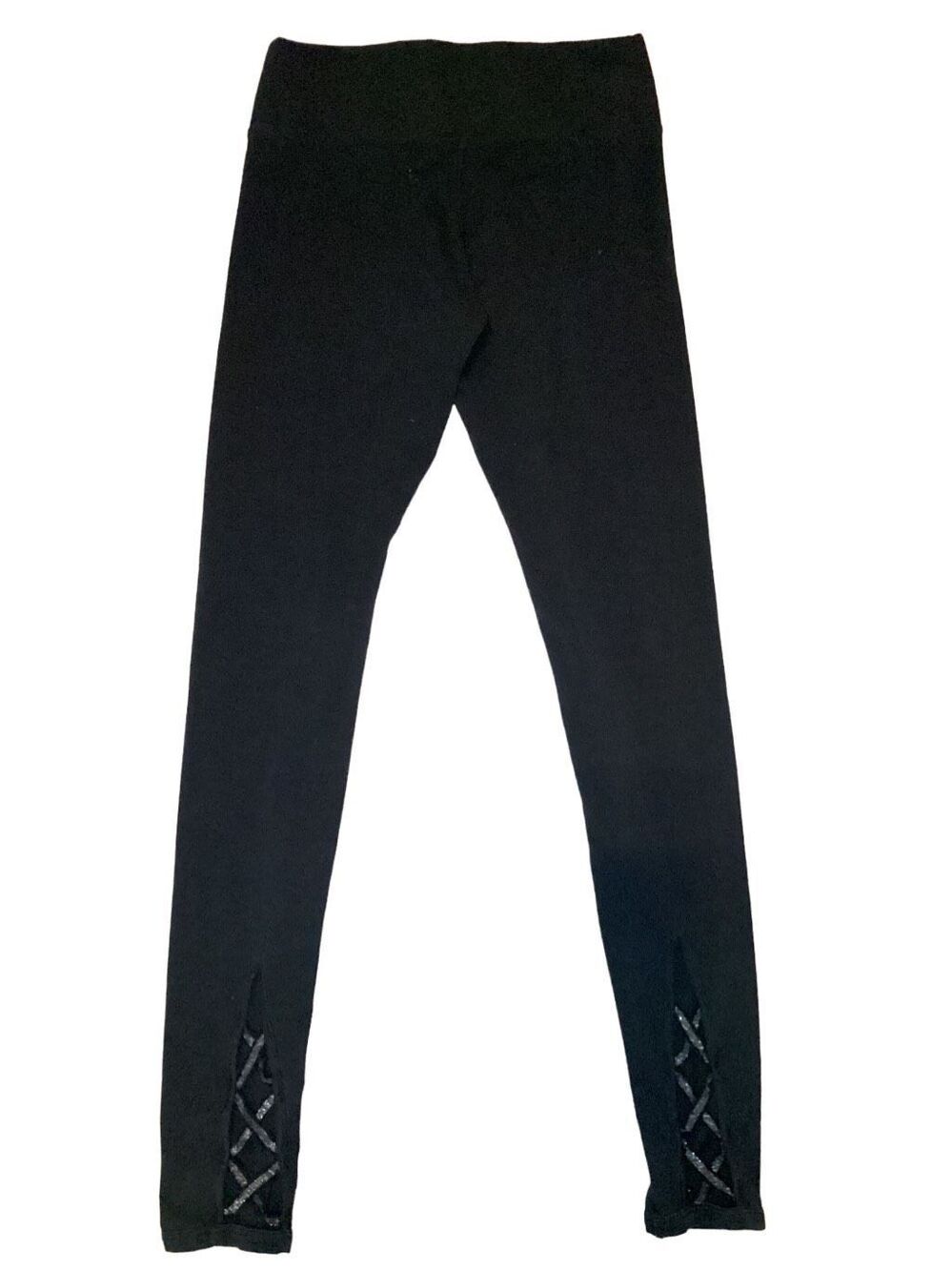 Victorias Secret Strappy Leggings Metallic Sexy Yoga Pants Workout Sports Sporty